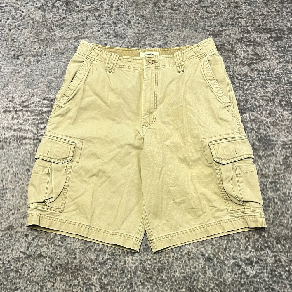 Vintage Y2K Old Navy Cargo Shorts Mens 31 Tan Utility Preppy Baggy